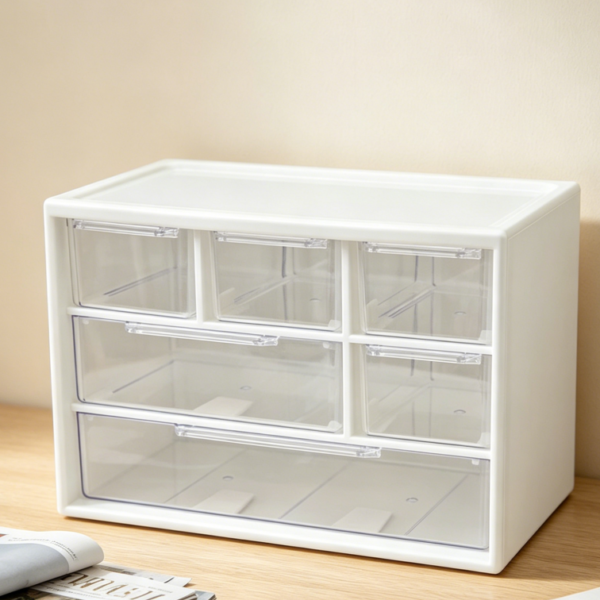 6-Drawer Plastic Unit for Jewellery, Hardware & Tackle