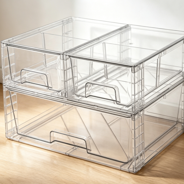 3-Piece Easy-Assembly Under-Sink Acrylic Drawer Set