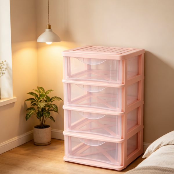 Clear 4-Compartment Desktop Drawer (30.5cm x 17.5cm x 13.5cm)