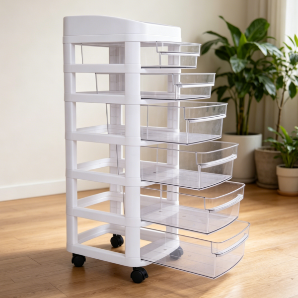 6-Drawer Rolling Craft Cart with 4 Swivel Wheels