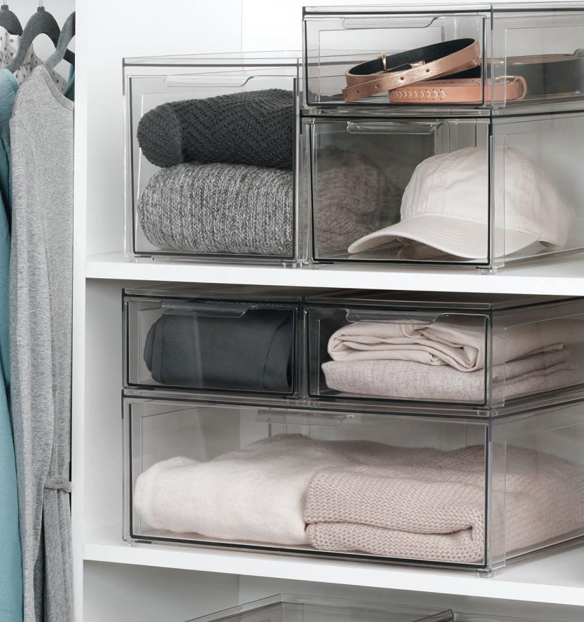 Transparent Wardrobe Bins with Pull-Out Drawers - Image 2